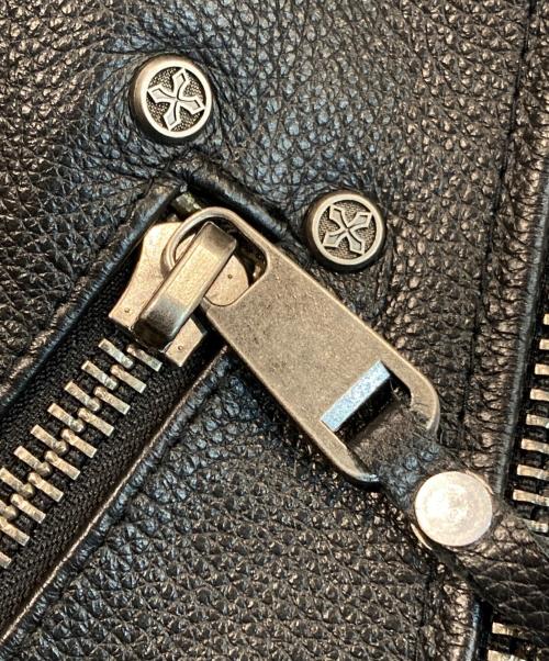 FORTIME（フォータイム）FORTIME (フォータイム) スタッズダブルライダースジャケット ブラック サイズ:Mの古着・服飾アイテム