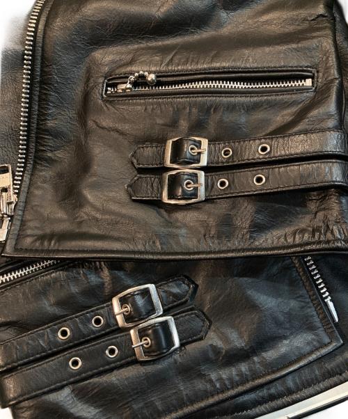 HORN WORKS（ホーンワークス）HORN WORKS (ホーンワークス) シングルライダースジャケット ブラック サイズ:Mの古着・服飾アイテム