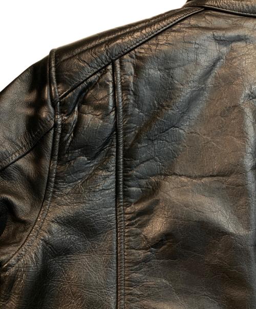 HORN WORKS（ホーンワークス）HORN WORKS (ホーンワークス) シングルライダースジャケット ブラック サイズ:Mの古着・服飾アイテム