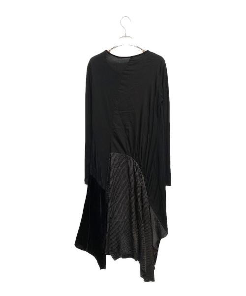 Y's（ワイズ）Y's (ワイズ) ベロア切替ワンピース ブラック サイズ:2の古着・服飾アイテム