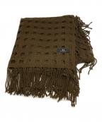 Y'sワイズ）の古着「透かし編み大判ストール」｜オリーブ