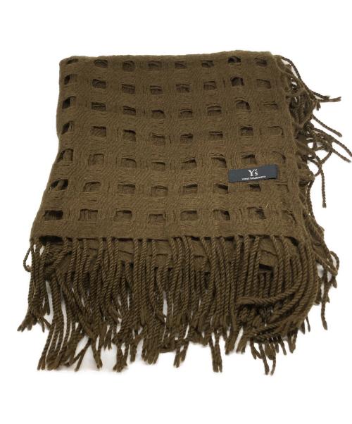 Y's（ワイズ）Y's (ワイズ) 透かし編み大判ストール オリーブ サイズ:不明の古着・服飾アイテム