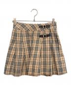 BURBERRY LONDONバーバリーロンドン）の古着「ノバチェックミニスカート」｜ベージュ