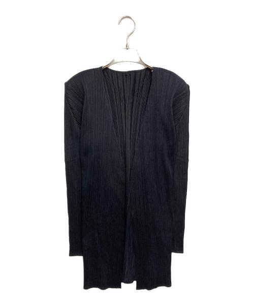 PLEATS PLEASE（プリーツプリーズ）PLEATS PLEASE (プリーツプリーズ) プリーツカーディガン ネイビー サイズ:3の古着・服飾アイテム