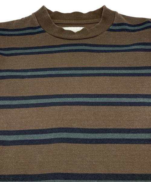 MARKA（マーカ）MARKA (マーカ) BOX Tee L/S ORGANIC COTTON 20/1 BORDER ブラウン サイズ:1の古着・服飾アイテム