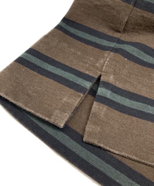 MARKA（マーカ）MARKA (マーカ) BOX Tee L/S ORGANIC COTTON 20/1 BORDER ブラウン サイズ:1の古着・服飾アイテム