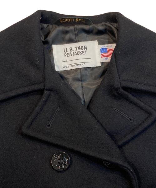SCHOTT BROS.（ショット）SCHOTT BROS. (ショットブロス) U.S. 740N Pコート ブラック サイズ:Mの古着・服飾アイテム