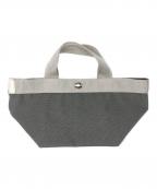 Herve Chapelierエルベシャプリエ）の古着「舟型トートバッグ」｜グレー×シルバー