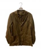 TOMORROW LAND PILGRIMトゥモローランド ピルグリム）の古着「サマーツイード段返り3Bジャケット」｜ブラウン