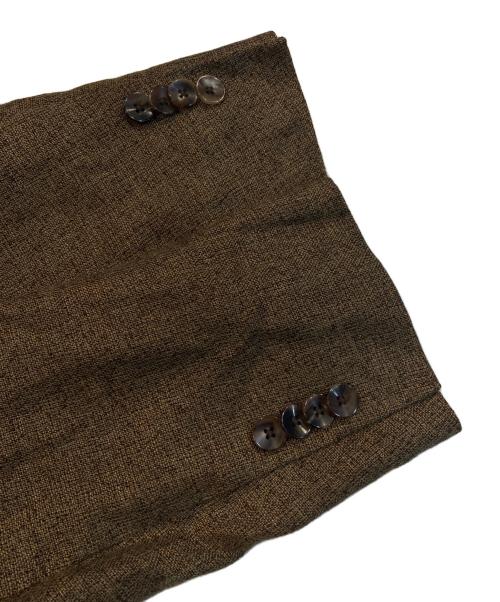 TOMORROW LAND PILGRIM（トゥモローランド ピルグリム）TOMORROW LAND PILGRIM (トゥモローランド ピルグリム) サマーツイード段返り3Bジャケット ブラウン サイズ:46の古着・服飾アイテム