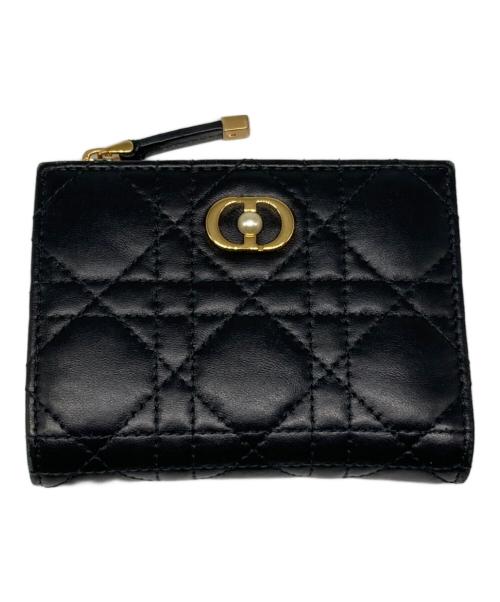 Christian Dior（クリスチャン ディオール）Christian Dior (クリスチャン ディオール) Jolie Dahlia ジョリー ダリア ウォレット 二つ折り ブラック サイズ:サイズ詳細参照の古着・服飾アイテム
