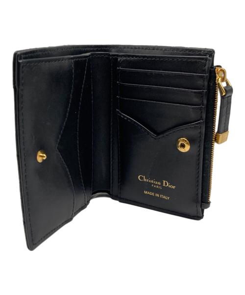 Christian Dior（クリスチャン ディオール）Christian Dior (クリスチャン ディオール) Jolie Dahlia ジョリー ダリア ウォレット 二つ折り ブラック サイズ:サイズ詳細参照の古着・服飾アイテム