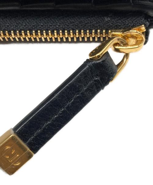 Christian Dior（クリスチャン ディオール）Christian Dior (クリスチャン ディオール) Jolie Dahlia ジョリー ダリア ウォレット 二つ折り ブラック サイズ:サイズ詳細参照の古着・服飾アイテム