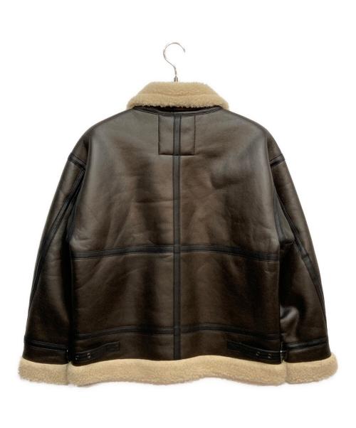 ALPHA（アルファ）ALPHA (アルファ) B3 エコ ムートン ジャケット ブラウン サイズ:Mの古着・服飾アイテム