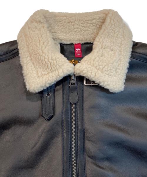 ALPHA（アルファ）ALPHA (アルファ) B3 エコ ムートン ジャケット ブラウン サイズ:Mの古着・服飾アイテム