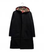 BLUE LABEL CRESTBRIDGEブルーレーベルクレストブリッジ）の古着「チェック リバーシブル カーディガン」｜ブラック