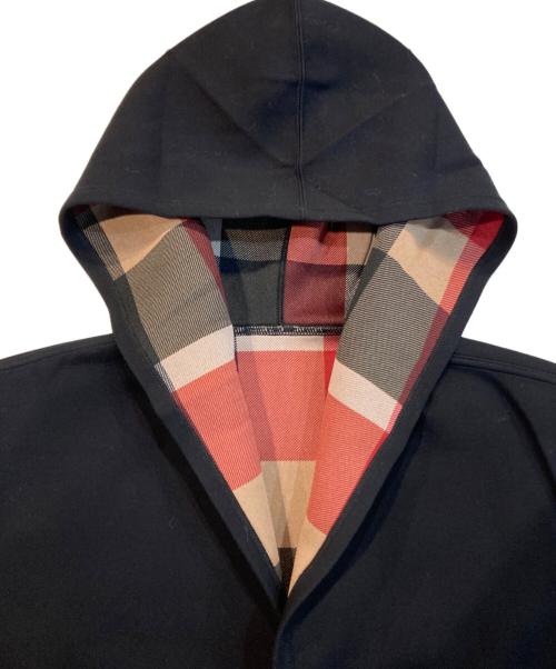 BLUE LABEL CRESTBRIDGE（ブルーレーベルクレストブリッジ）BLUE LABEL CRESTBRIDGE (ブルーレーベルクレストブリッジ) チェック リバーシブル カーディガン ブラック サイズ:38の古着・服飾アイテム