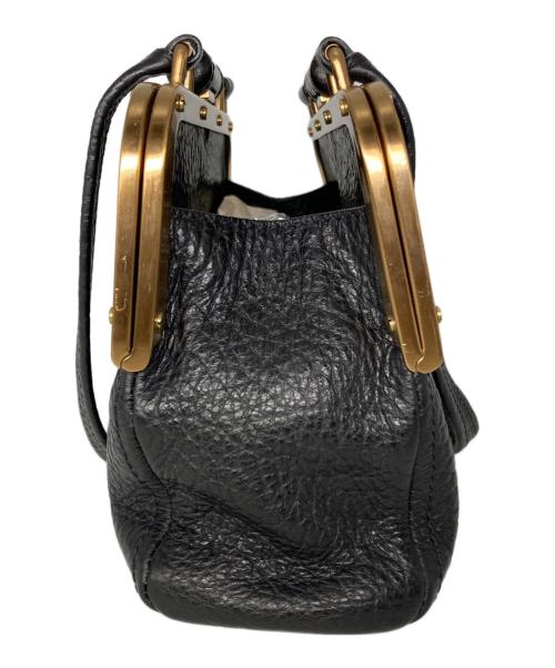 PRADA（プラダ）PRADA (プラダ) ガマ口レザートートバック ブラック サイズ:不明の古着・服飾アイテム