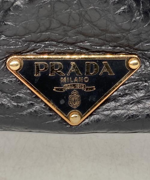 PRADA（プラダ）PRADA (プラダ) ガマ口レザートートバック ブラック サイズ:不明の古着・服飾アイテム