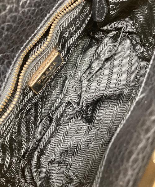 PRADA（プラダ）PRADA (プラダ) ガマ口レザートートバック ブラック サイズ:不明の古着・服飾アイテム
