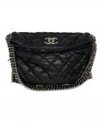 CHANELシャネル）の古着「チェーンアラウンドショルダーバック」｜ブラック