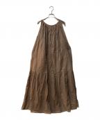 WALANCEワランス）の古着「オーガニックコットン２WAY ティアードワンピース」｜ブラウン