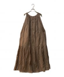WALANCE（ワランス）の古着「オーガニックコットン２WAY ティアードワンピース」｜ブラウン