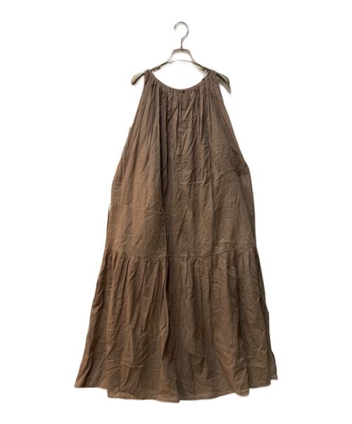 WALANCE（ワランス）WALANCE (ワランス) オーガニックコットン２WAY ティアードワンピース ブラウン サイズ:FREEの古着・服飾アイテム