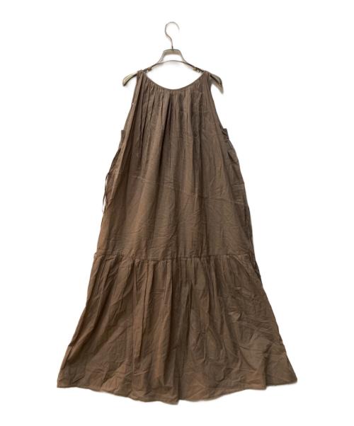 WALANCE（ワランス）WALANCE (ワランス) オーガニックコットン２WAY ティアードワンピース ブラウン サイズ:FREEの古着・服飾アイテム