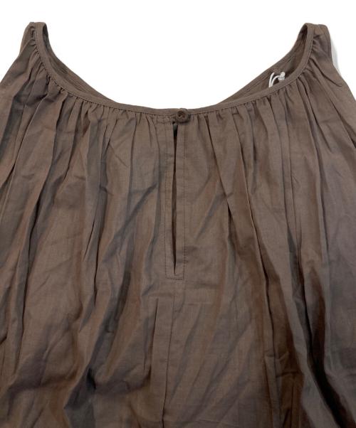 WALANCE（ワランス）WALANCE (ワランス) オーガニックコットン２WAY ティアードワンピース ブラウン サイズ:FREEの古着・服飾アイテム