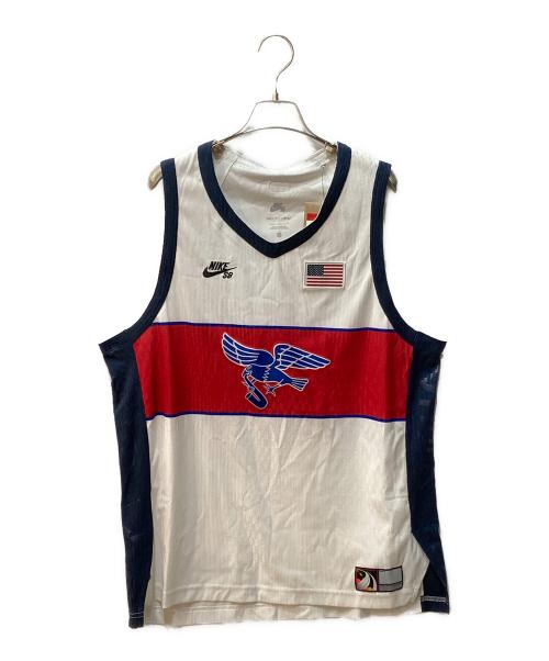 NIKE SB（ナイキエスビー）NIKE SB (ナイキエスビー) ADV Sleeveless Skate Jersey ホワイト サイズ:L 未使用品の古着・服飾アイテム