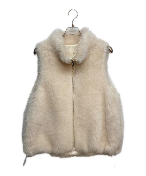 GRACE CLASS（グレースクラス）GRACE CLASS (グレースクラス) ウール ボア ジレ ホワイト サイズ:36の古着・服飾アイテム