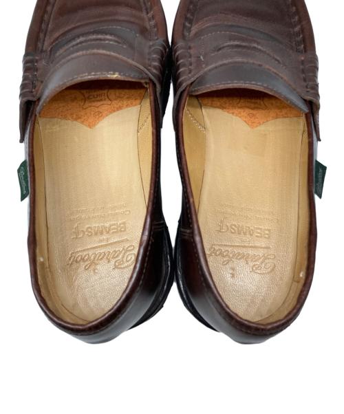 PARABOOT（パラブーツ）PARABOOT (パラブーツ) BEAMS F (ビームスエフ) 別注REIMS コインローファー ブラウン サイズ:6の古着・服飾アイテム