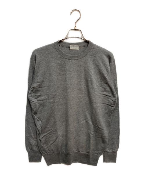 JOHN SMEDLEY（ジョンスメドレー）JOHN SMEDLEY (ジョンスメドレー) クルーネックニットセーター グレー サイズ:Mの古着・服飾アイテム