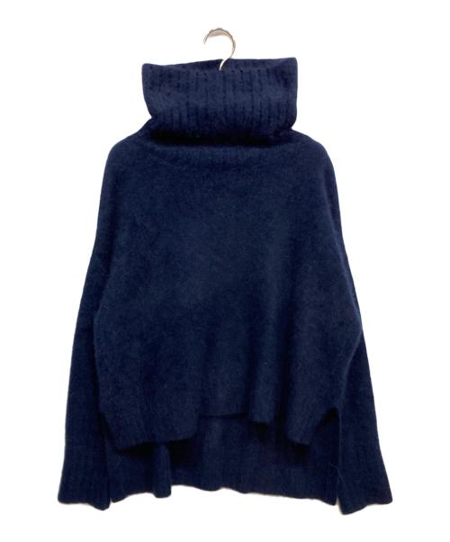 Loungedress（ラウンジドレス）Loungedress (ラウンジドレス) ラクーン カシミア タートル ニット ネイビー サイズ:Freeの古着・服飾アイテム