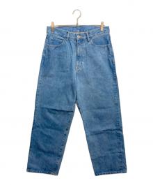 STEVEN ALAN（スティーブンアラン）の古着「13.5ozデニム5ポケットバギーテーパードパンツ」｜インディゴ