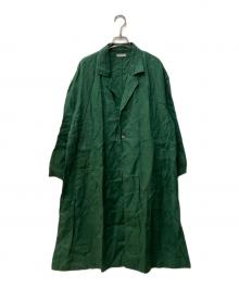 fog linen work（フォグリネンワーク）の古着「リネンコート」｜グリーン