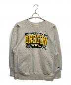 Championチャンピオン）の古着「ラバープリントリバースウィーブスウェット」｜グレー