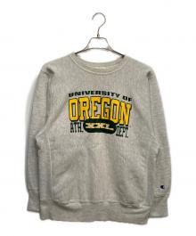 Champion（チャンピオン）の古着「ラバープリントリバースウィーブスウェット」｜グレー