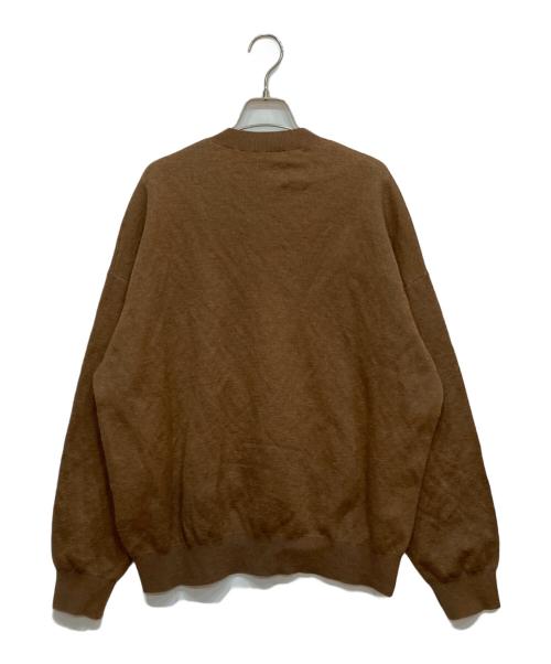 Acne studios（アクネ ストゥディオス）Acne studios (アクネ ストゥディオス) グラフィック クールネック ニット ブラウン サイズ:Sの古着・服飾アイテム