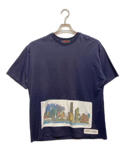 CABAN（キャバン）CABAN (キャバン) CABaN×Fabrice Moireau（ファブリス・モアロー） アート Tシャツ ネイビー サイズ:Lの古着・服飾アイテム