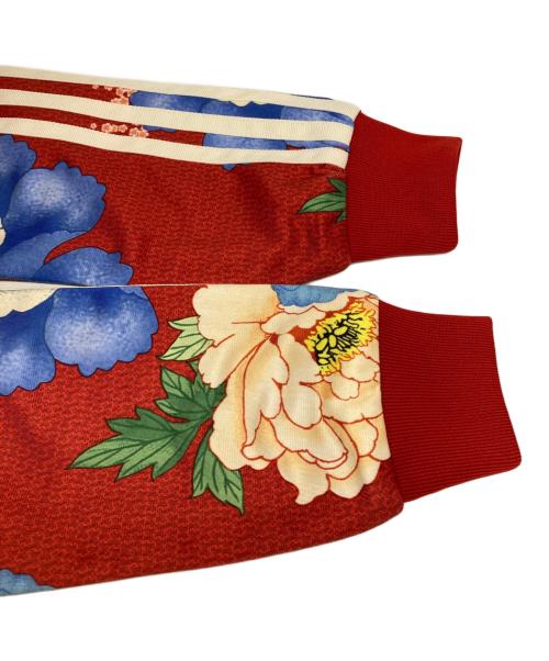 adidas（アディダス）adidas (アディダス) 牡丹柄トラックジャケット レッド サイズ:S 未使用品の古着・服飾アイテム