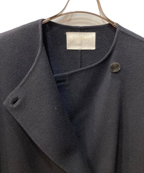 BALLSEY（ボールジィ）BALLSEY (ボールジィ) プレミアムウールリバー ノーカラーコート ネイビー サイズ:34の古着・服飾アイテム