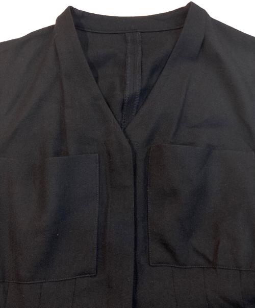 ANAYI（アナイ）ANAYI (アナイ) ウールアムンゼンポケットフレア ワンピース ネイビー サイズ:Mの古着・服飾アイテム