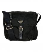 PRADAプラダ）の古着「ナイロンショルダーバッグ」｜ブラック