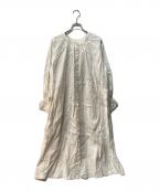 nest Robeネストローブ）の古着「UpcycleLino サイドポケット2wayワンピース」｜ホワイト