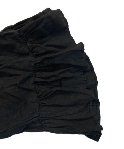 nest Robe（ネストローブ）nest Robe (ネストローブ) リネンフレアスリーブ2wayドレス ブラック サイズ:FREEの古着・服飾アイテム