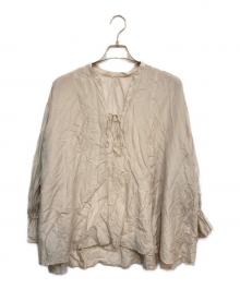 SUZUKI TAKAYUKI（スズキタカユキ）の古着「コットンシルクブラウス」｜ベージュ