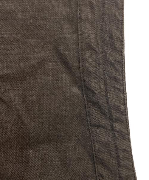 nest Robe（ネストローブ）nest Robe (ネストローブ) リネンクルーネックリボンドレス ブラウン サイズ:Freeの古着・服飾アイテム