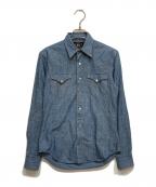 RRLダブルアールエル）の古着「L/S CHAMBRAY WESTERN SHIRTS」｜インディゴ